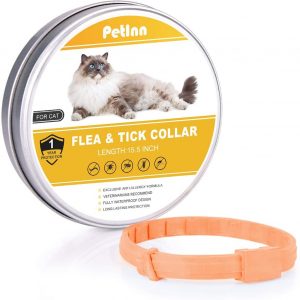PetInn Cat Flea Collar, Flea and Tick Collar for Cats, Natural Cat Anti Flea Collar with Adjustable Length