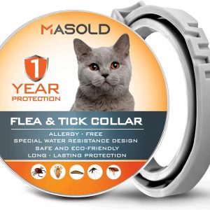KATIX Flea Collar for Cat– 12 Months Cat Flea Treatment – 100% Natural and Safe – 13 Inches Modified Collar to Fit Small, Medium, and Large Cats – Waterproof Flea & Tick Collar.