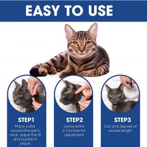 KATIX Flea and Tick Collar for Cats – 12 Months Protection – Waterproof Cat Flea Collar – Natural and Safe Cat Flea Collar – One Size Fits All – 13 Inches Long Cat Flea Collar.