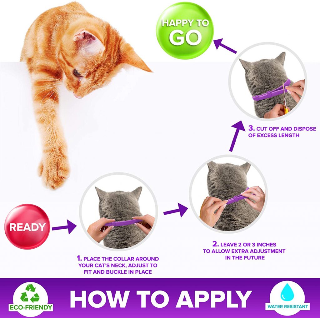 TOLDI Flea Treatment Cat, Adjustable Flea Collar for Cats SmallMedium