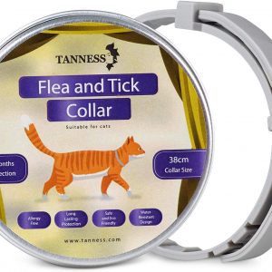 Tanness Flea and Tick Collar for Small to Medium Cats and Dogs 15″ Hypoallergenic and Waterproof Tick Prevention and Flea Control Dog Collar for 8 Months of Protection