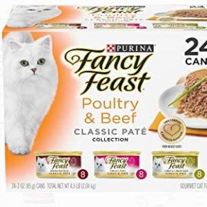 Purina Fancy Feast Classic Poultry & Beef Collection Cat Food – (24) 3 Oz. Cans