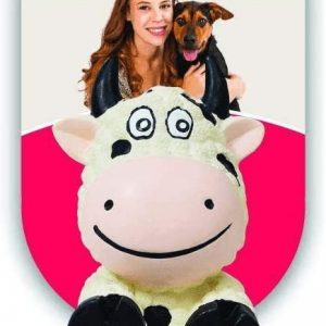 KONG Wiggi Cow Dog Toy Small – 1 Pack – Pack of 2