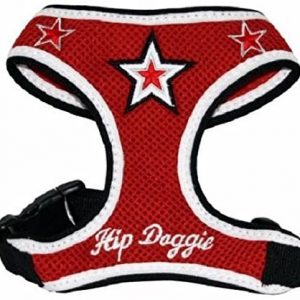 Hip Doggie Red Super Star Mesh Harness Vest, Medium