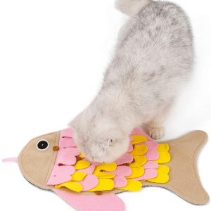 SIQDAK Cat Sniffing Mat, Snuffle Feeding Mat for Cats Dogs, Encourage Natural Foraging Skills and Snuffle Training for Foraging Skill, Stress Release