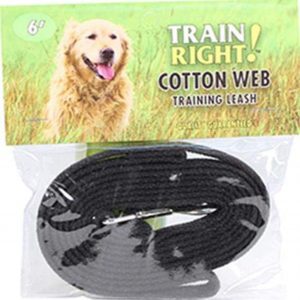 Coastal Pet Products DCP906HBLK Cotton Web Collar Lead for Dogs, 5/8 by 6-Feet, Black