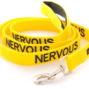 Dexil Limited Nervous Yellow Color Coded 2 4 6 Foot Padded Dog Leash (Give Me Space) Prevents Accidents by Warning Others of Your Dog in Advance (Extra Long Leash)