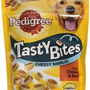Pedigree Tasty Minis – Dog Treats, Cheesy Nibbles with Cheese and Beef, Pack of 8 x 140 g