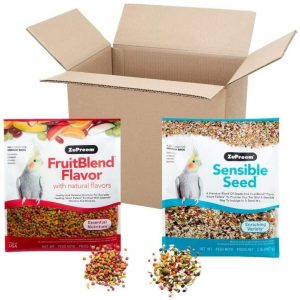 ZuPreem FruitBlend Flavor Pellets & Sensible Seed for Medium Birds, 4 Lbs. Total – Essential Nutrition & Enriching Variety Bundle