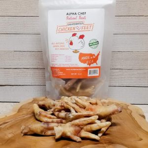 Alpha Chef Natural Treats Chicken Feet NO Claws Dehydrated Raw Dog Chew Made in USA