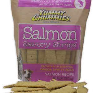 Yummy Chummies ALL NATURAL Salmon Savory Strips Grain & Gluten Free Made in the USA