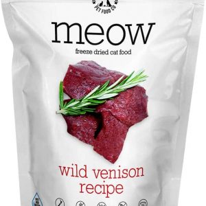 Meow Wild Venison Freeze Dried Raw Cat Food, Mixer, or Topper, or Treat – High Protein, Natural, Limited Ingredient Recipe 9 oz