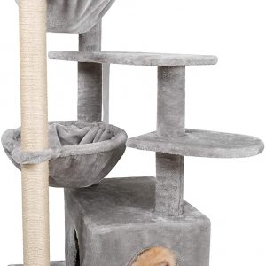 Hey-brother Multi-Level Cat Tree Condo Furniture with Sisal-Covered Scratching Posts for Kittens, Cats and Pets MPJ008