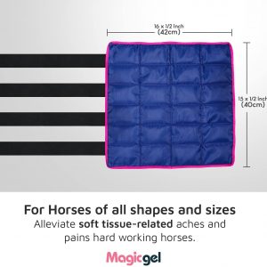 Horse Ice Pack – Cooling Leg Wraps for Hock, Ankle, Knee, Legs, Boots, and Hooves. (Single Ice Boot, by Magic Gel)