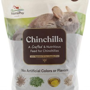 Manna Pro Chinchilla Feed | Made with Vegetable Oil for Healthy Coat | Nutritious Feed for Chinchillas | No Artificial Colors or Flavors | 5lb
