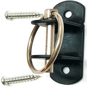 Hill Saddlery Horse Stall Water/Feed Bucket Hanger Bracket with Pin and Mounting Screws (Black) – Stall Bucket Hanger – Bucket Hook