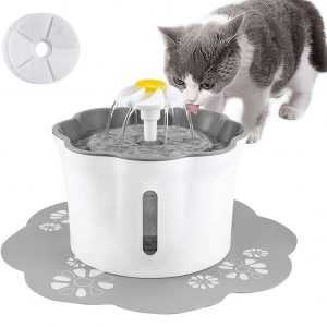 Cat Water Fountain 2.6L Automatic Kitty Water Fountain Dog Water Dispenser Cat Drinking Water Bowl for Cats Dogs
