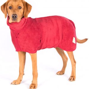 Dog Drying Coat Red S (12.5-15Inches)
