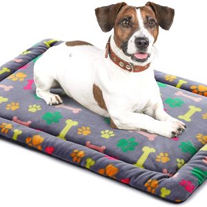 Allisandro Dog Bed Mat, Machine Washable Dryer Friendly and Non Slip Crate Mattress Cushion Pad Fluffy for Puppy Cat Kitten, Extra Softness Pet Sleeping Mat, Multi-Colored, 31 x 24 in