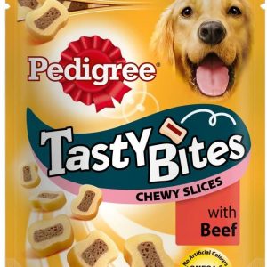 Pedigree Tasty Minis – Dog Treats, Chewy Slices with Beef and Poultry, Pack of 8 x 155 g