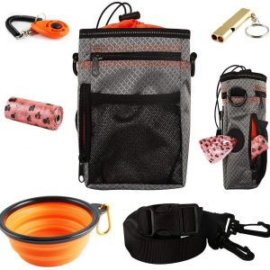 EDUPLINK Dog Treat Training Pouch & IPX6 Waterproof Outdoor Portable Wireless Bluetooth Speaker with Party Lights