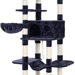 FEANDREA Cat Tree, XXL Cat Condo, 164 cm, Smoky Grey PCT087G01