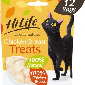 Hilife It’s Only Natural Cat Treats Chicken Breast, Pack of 12