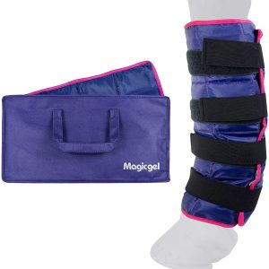 Horse Ice Pack – Cooling Leg Wraps for Hock, Ankle, Knee, Legs, Boots, and Hooves. (Single Ice Boot, by Magic Gel)