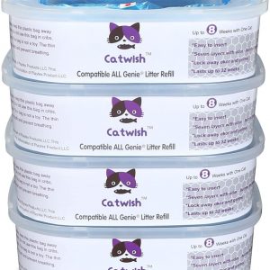 Cat Litter Refills Compatible with Litter Genie and Pet Genie Pail ( 4 Pack )