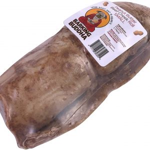 Barking Buddha Beef Cheek Rolls | Premium Dog Chews | Extra Thick, All Natural, No Additives, Gluten Free | Peanut Butter – Small 5″- 6″ – 10 Pack