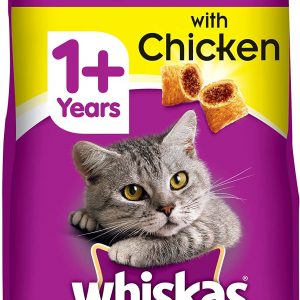 Whiskas 1+ Dry Cat Food for Adult Cats with Chicken, 1 Bag (1 x 7 kg)