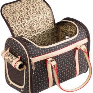 Adriene’s Choice Luxury Pet Carrier, Puppy Small Dog Carrier, Cat Carrier Sling Bag, Waterproof Premium PU Leather Carrying Handbag for Outdoor Travel Walking Hiking