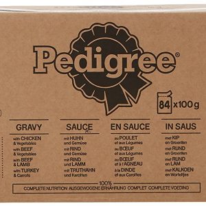 Pedigree Dog Food Pouches Mixed Selection in Gravy, 100 g (Pack of 84)