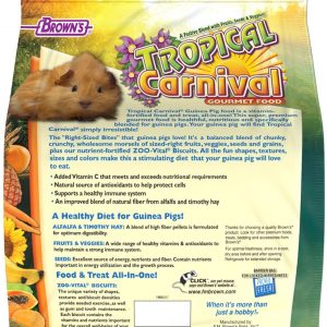 F.M. Brown’s Tropical Carnival Gourmet Guinea Pig Food with Alfalfa and Timothy Hay Pellets – Vitamin-Nutrient Fortified Daily Diet – 10 lb