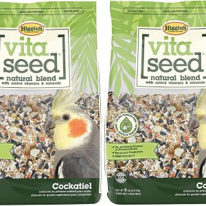 Higgins 2 Pack of Vita Seed Natural Blend Cockatiel Food, 2.5 Pounds Each