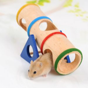 Vaorwne Pet Small Animal Playground – Wooden Seesaw Toy for Small Animals Dwarf Hamster and Mouse