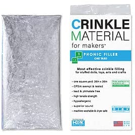 HYAKdesigns™ Crinkle Paper Plastic Film | 1 Sq Yard – Commercial Grade Crinkle – Add Texture & Noise to Toys | Noise Making Crinkle Crinkle Paper, Crinkle Paper for Baby Toys, Crinkle Sound for Toys