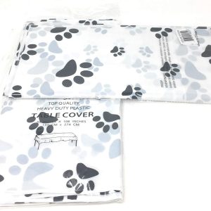 Puppy Dog Paw Print Plastic Table Cover (2)