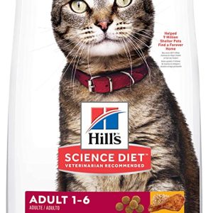 Hill’s Science Diet Adult, Chicken Recipe, Dry Cat Food, 6kg/10kg Bag