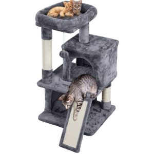 Top Selling 36″ Cat Tree with Condo and Scratching Post Tower, Dark Gray
