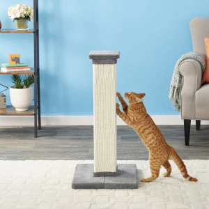 Frisco 33.5-in Sisal Cat Scratching Post,Color: Gray