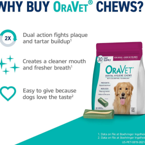 OraVet Hygiene Dental Chews for Large & Giant Dogs, over 50 lbs